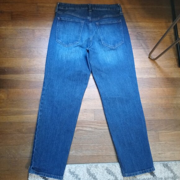 OLD NAVY mid rise OG straight ankle jeans in Faded Dark Wash (sz10) - Picture 4 of 12